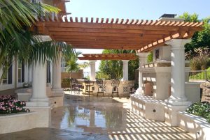 Exterior Designs Landscape|Fireplace, BBQ & Marble Patio